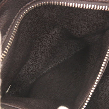 Prada Triangle Logo Leather Gray Second Bag Clutch 0188 Prada