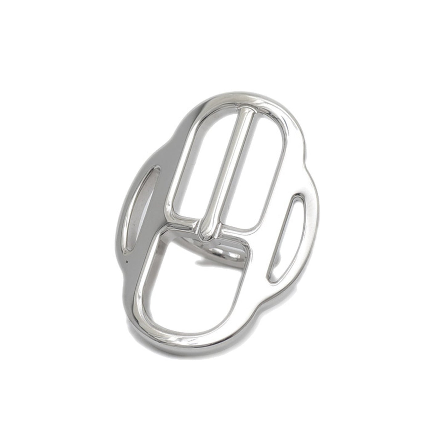 Hermes Mini Boucle Silver Scarf Ring