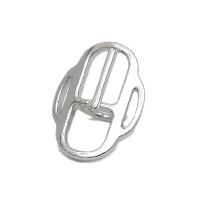 Hermes Mini Boucle Silver Scarf Ring