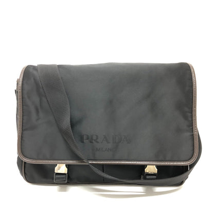 Prada Va0793 Bag Crossbody Bag Shoulder Bag Black Brown/Silverhardware