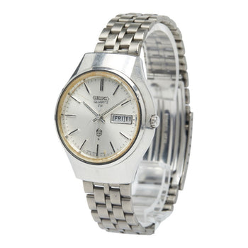 Seiko 3-Hand Day-Date Watch 3863-7010 Quartz Silver Dial Stainless Steel