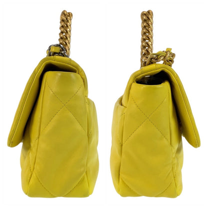 Chanel Chanel Matelasse 19 Coco Mark Turnlock Yellow Gold Hardware Lambskin Chain Shoulder Bag