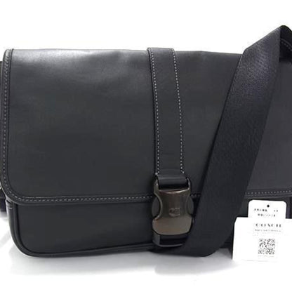 Coach League Shoulder Bag Cu042 Black Leather