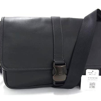 Coach League Shoulder Bag Cu042 Black Leather