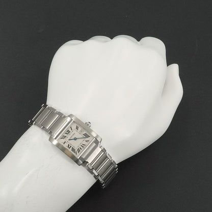 Cartier Tank Franaise Mm W51011Q3 Boys' Ivory Quartz Watch