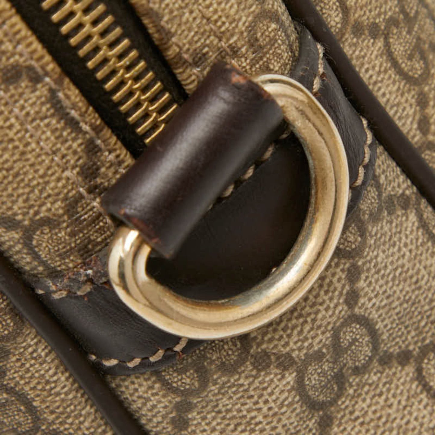 Gucci Gg Supreme Business Bag 201480 Beige Brown Leather