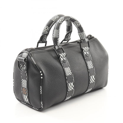 Louis Vuitton City Keepall Xs Handbag Leather Coated Canvas Damier Distorted