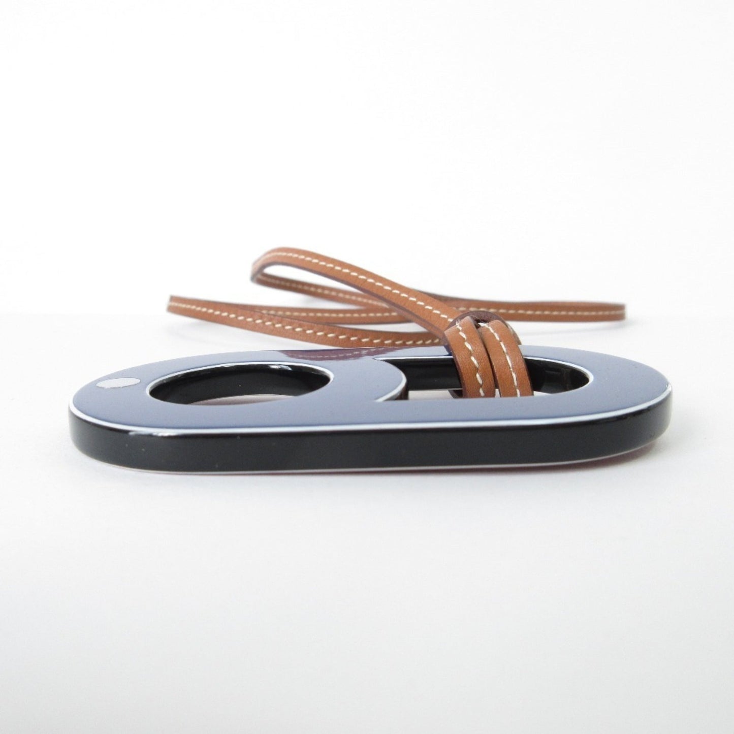 Hermes Variation Pendant Necklace Navy Red