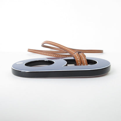 Hermes Variation Pendant Necklace Navy Red