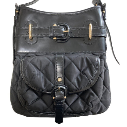 Burberry Established Quilted Crossbody Shoulder Bag In Black