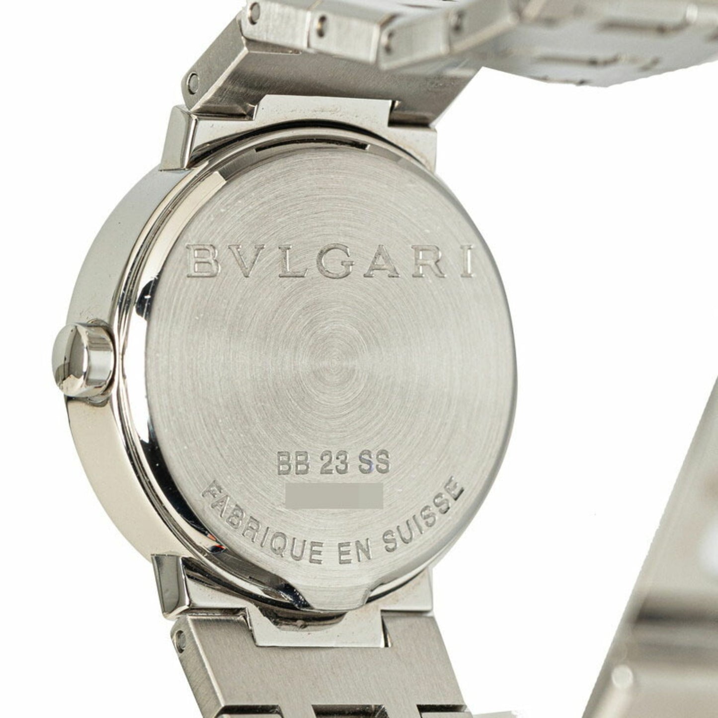Bvlgari Watch Bb23Ss Quartz Black Dial Stainless Steel