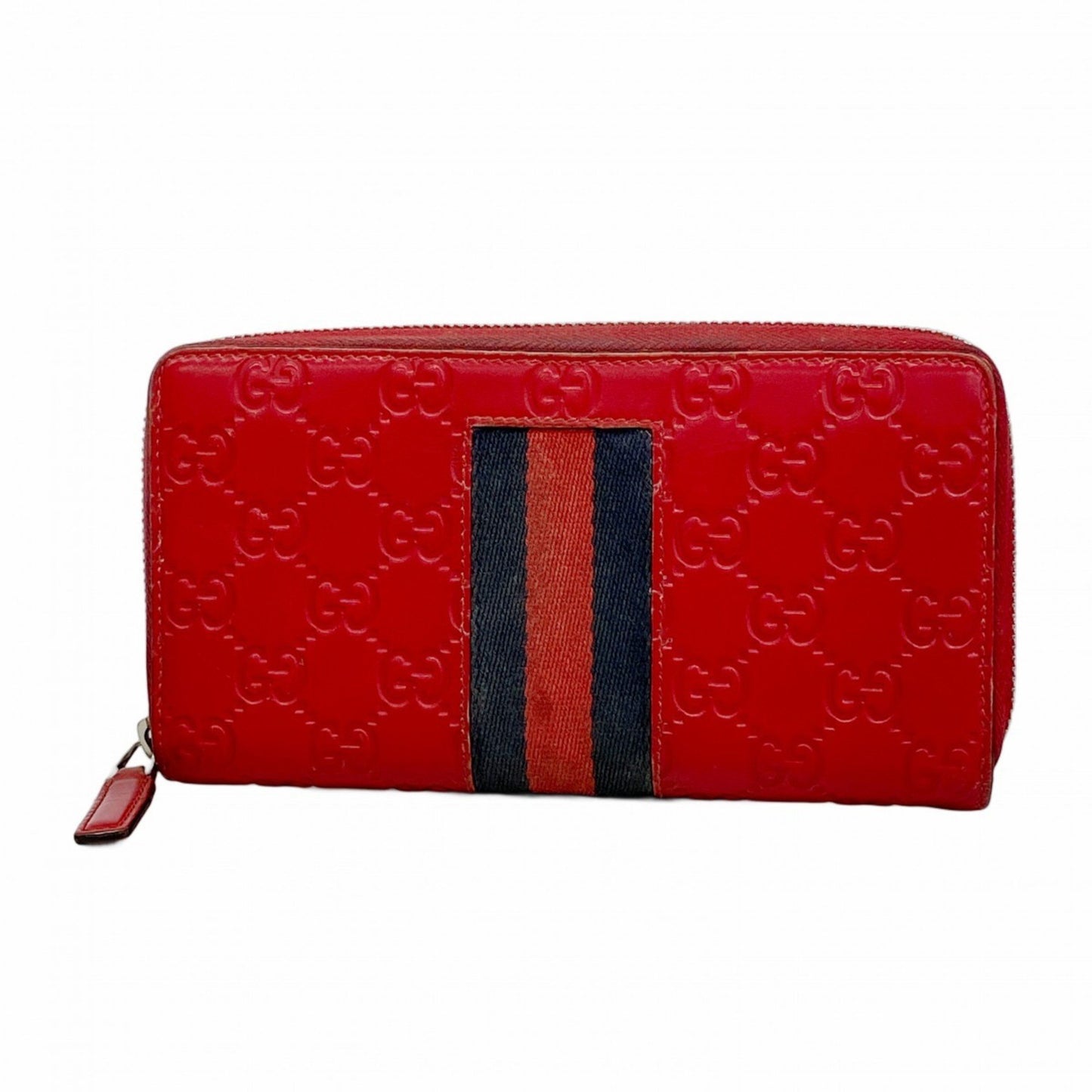 Gucci Long Wallet Guccissima 408831 Leather Red
