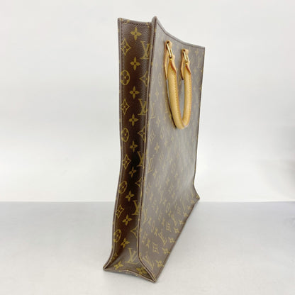 Louis Vuitton Monogram Sac Plat Tote Bag M51140 Brown