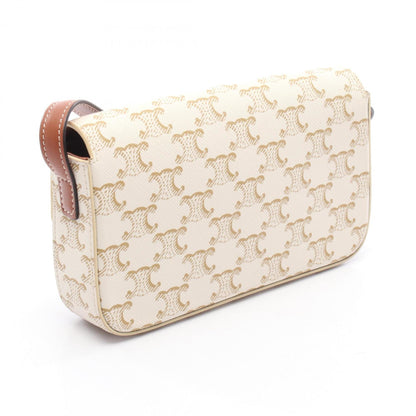 Celine Claude Triomphe Shoulder Bag Coated Canvas Leather