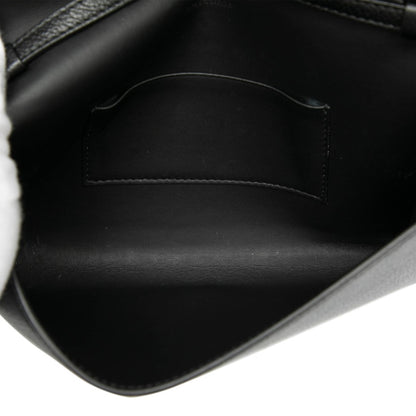 Balenciaga Logo Shoulder Bag 674892 Black Leather