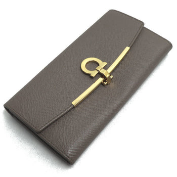 Salvatore Ferragamo Gancini Long Wallet Caraway Seed Gray 22D150