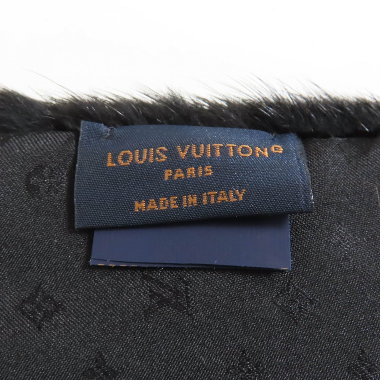 Louis Vuitton M77866 Echarpe Gaugram Mink Scarf With Lv Logo