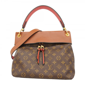 Louis Vuitton Monogram Tuileries Hobo Handbag M43155 Brown/Red 2-Way Bag