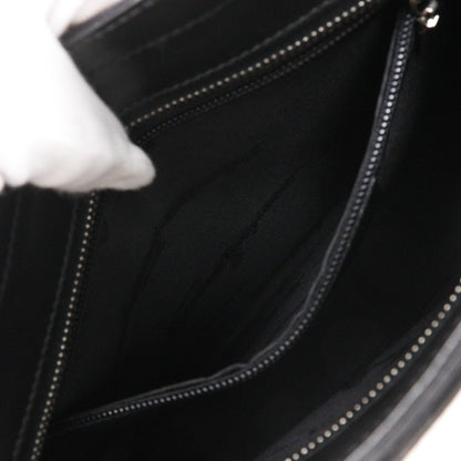 Salvatore Ferragamo Gancini Shoulder Bag Ab-21 0169 In Black Calfskin