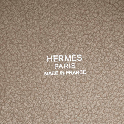 Hermes Picotin Pm Handbag Etoupe Grey Taurillon Clemence