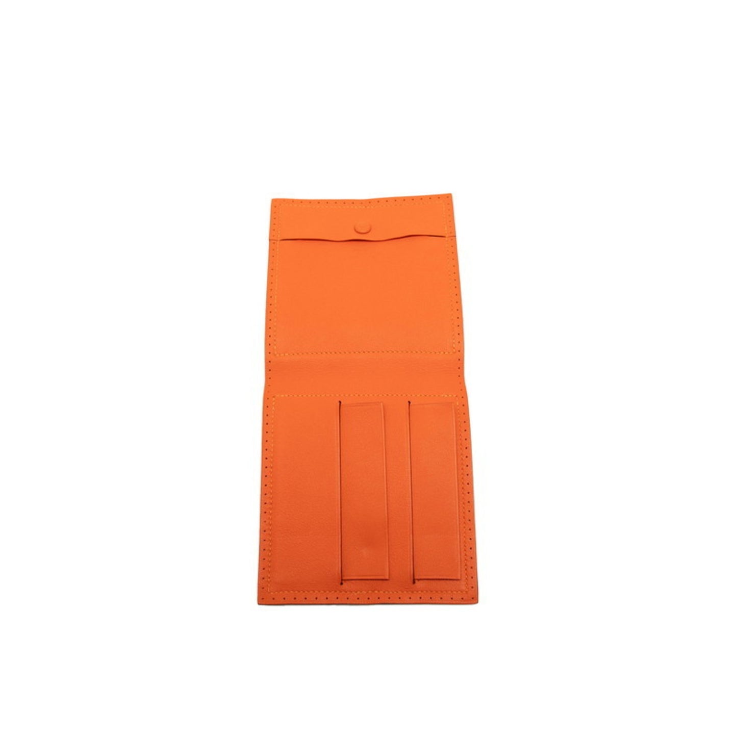 Hermes Herms Flex Bifold Wallet In Orange Swift Leather