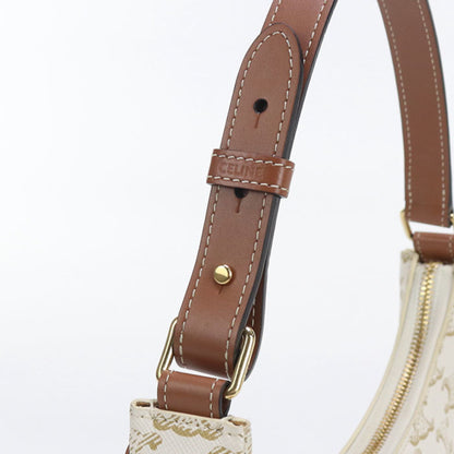 Celine Ava Triomphe Canvas Shoulder Bag (193952Bzj.01Bc) In White