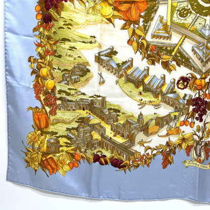 Hermes Carr 90 "Au Pays De Cocagne" (In Paradise) Silk Scarf