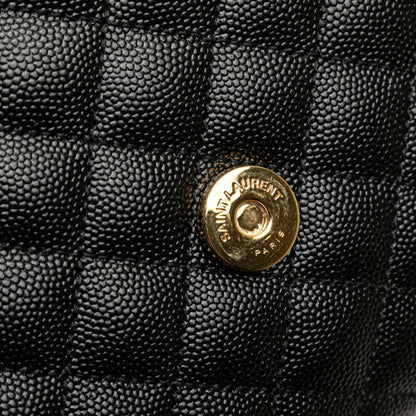 Saint Laurent Ysl Logo Envelope Medium Shoulder Bag In Black