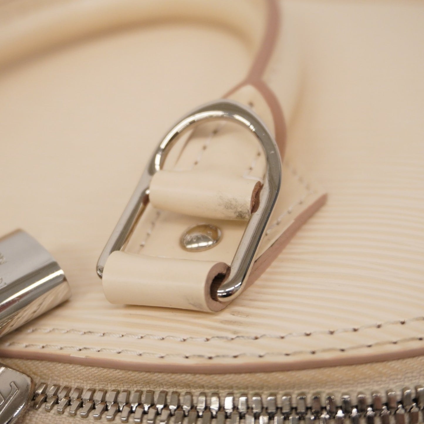 Louis Vuitton Epi Alma Bb Handbag M58706 Quartz White