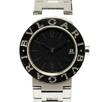 Bvlgari Watch Bb23Ss Quartz Black Dial Stainless Steel
