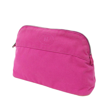 Hermes Bolide Pouch Mm Canvas Cotton Pink