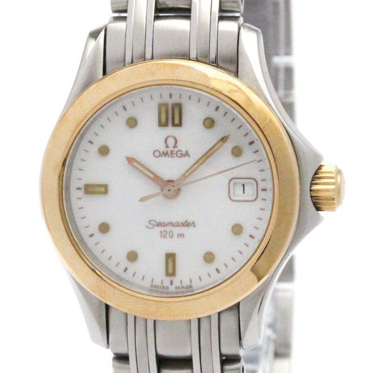 Omega Seamaster 120M Pink Gold Steel Quartz