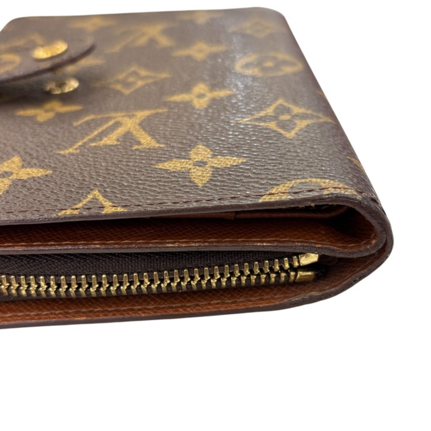 Louis Vuitton Porte Papier Zip Bifold Wallet M61207 Brown