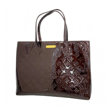 Louis Vuitton Vernis Wilshire Mm Tote Bag M91645 Amaranth