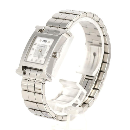 Herms H Watch 11P Hh1.210 Stainless Steel Quartz Wristwatch