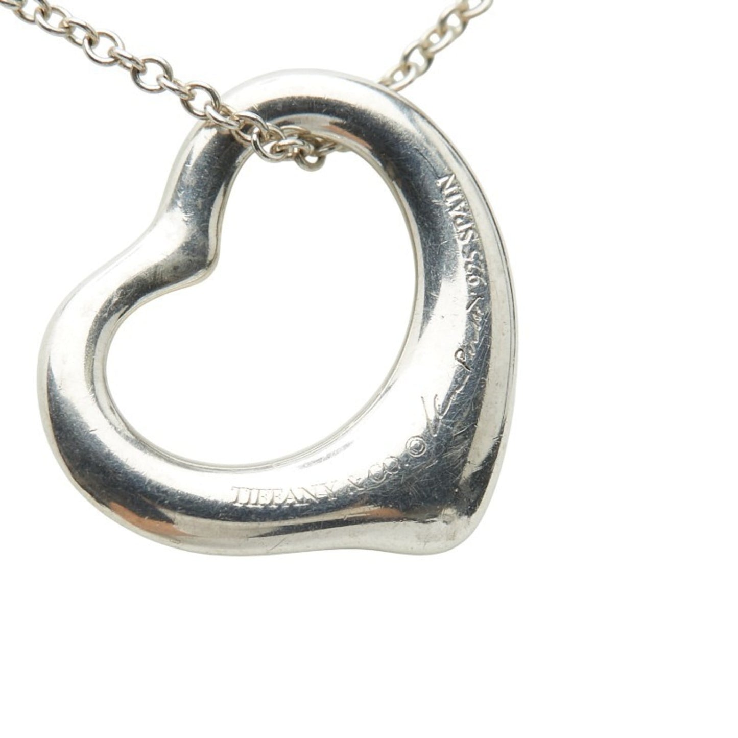 Tiffany & Co. Open Heart Necklace In 925 Sterling Silver