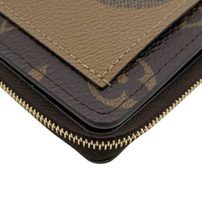Louis Vuitton Bifold Wallet Portefeuille Lou F-23946 Brown Monogram Reverse M81461 Canvas Ic Tag