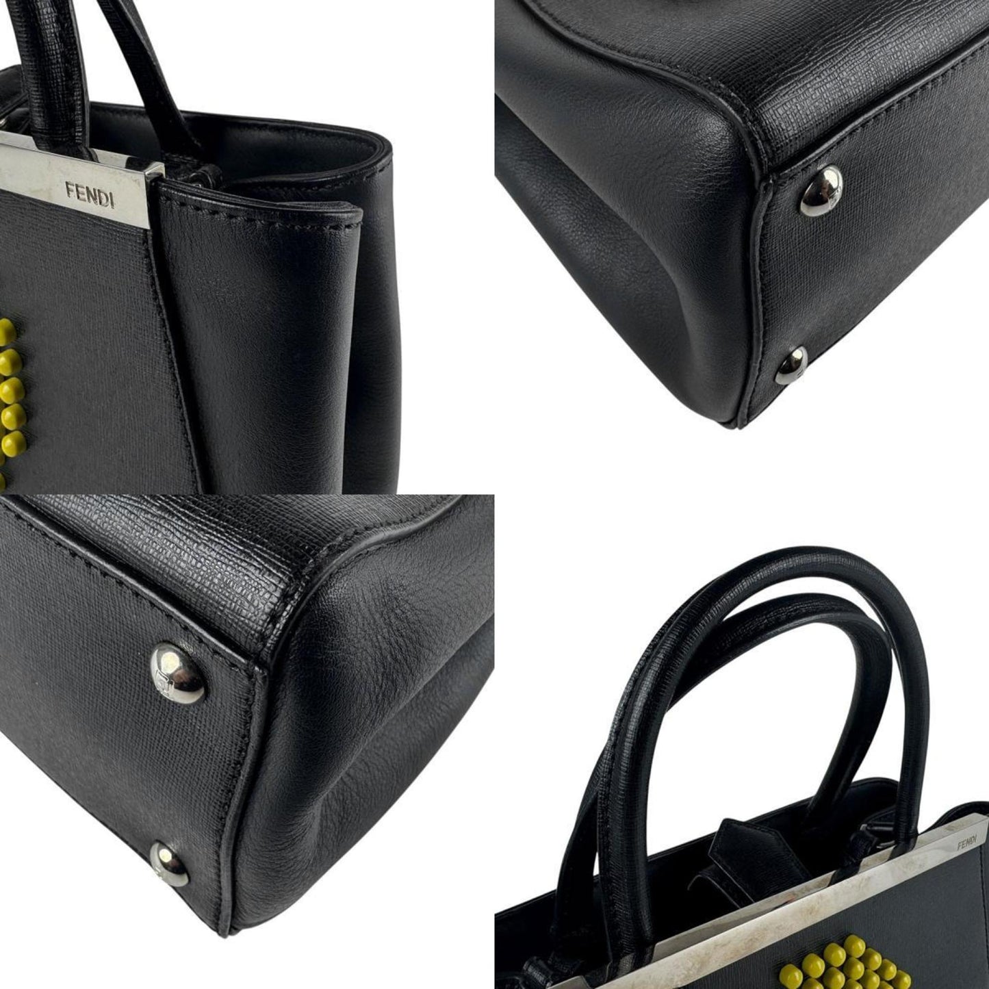 Fendi Handbag Shoulder Bag Petite Toujour Leather Black