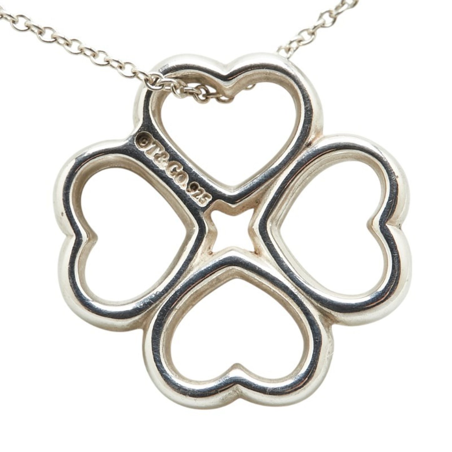 Tiffany & Co. Four-Leaf Clover Motif Necklace In 925 Silver
