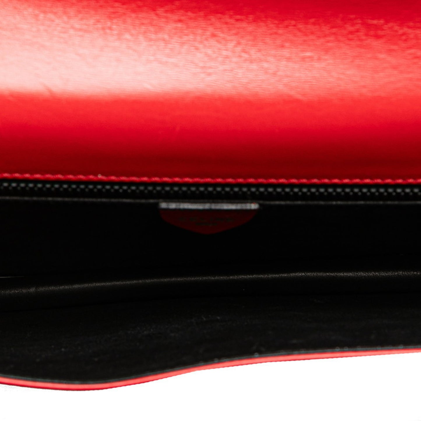 Celine Logo Clutch Bag In Red