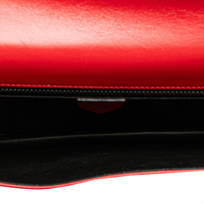 Celine Logo Clutch Bag In Red