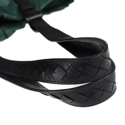 Bottega Veneta Bottega Veneta Shoulder Bag 244898 Nylon Leather Green Black Tote Spinnaker