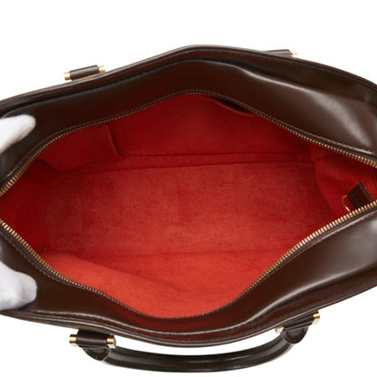 Louis Vuitton Damier Saria Horizontal Handbag N51282 Brown Leather