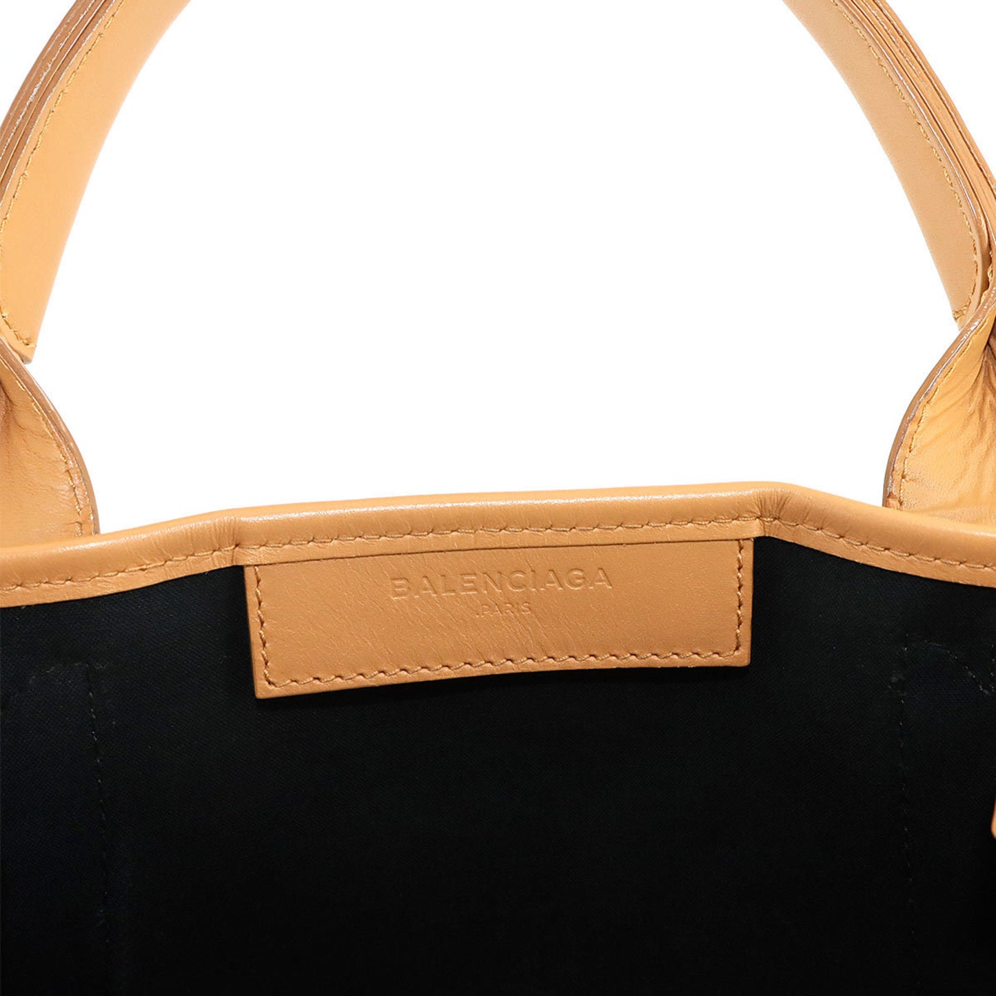 Balenciaga Navy Cabas Xs 2-Way Tote/Shoulder Bag In Leather