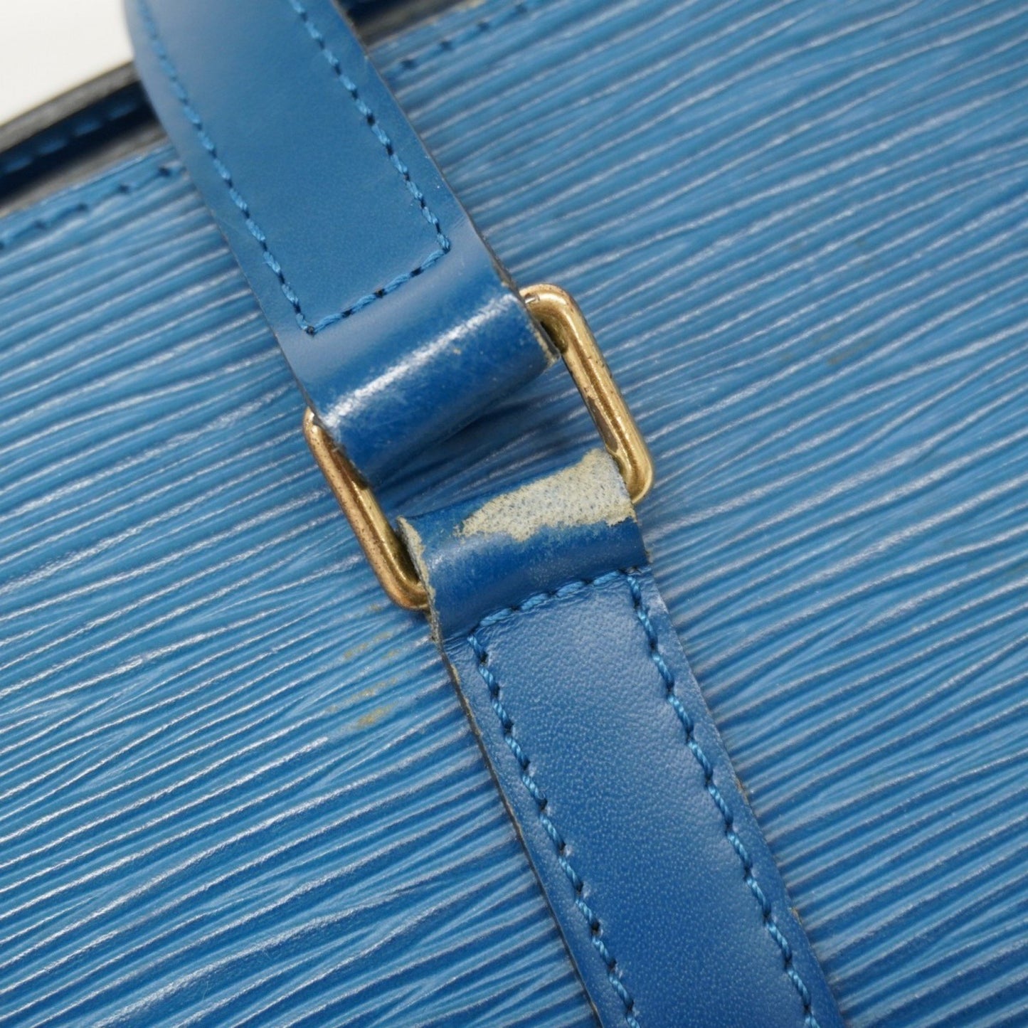 Louis Vuitton Epi Soufflot Handbag M52225 Toledo Blue