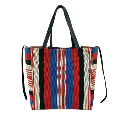 Celine Cabas Phantom Canvas And Leather Tote Bag