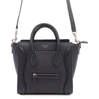 Celine Handbag Luggage Nano Shopper 189243 Celine Bag 2Way Shoulder Black