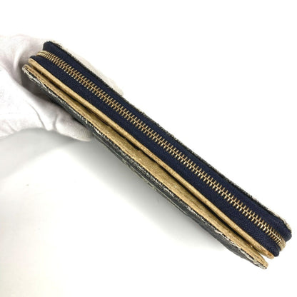 Chanel A31900 Sparkling Denim Cc Coco Mark Logo Long Wallet Round Zipper