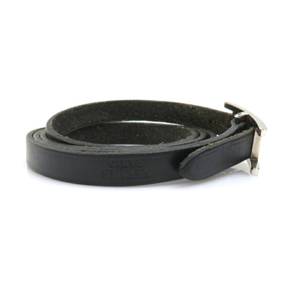 Hermes Herms Api Leather Bracelet In Black