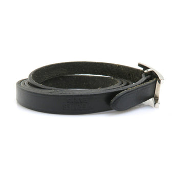 Hermes Herms Api Leather Bracelet In Black